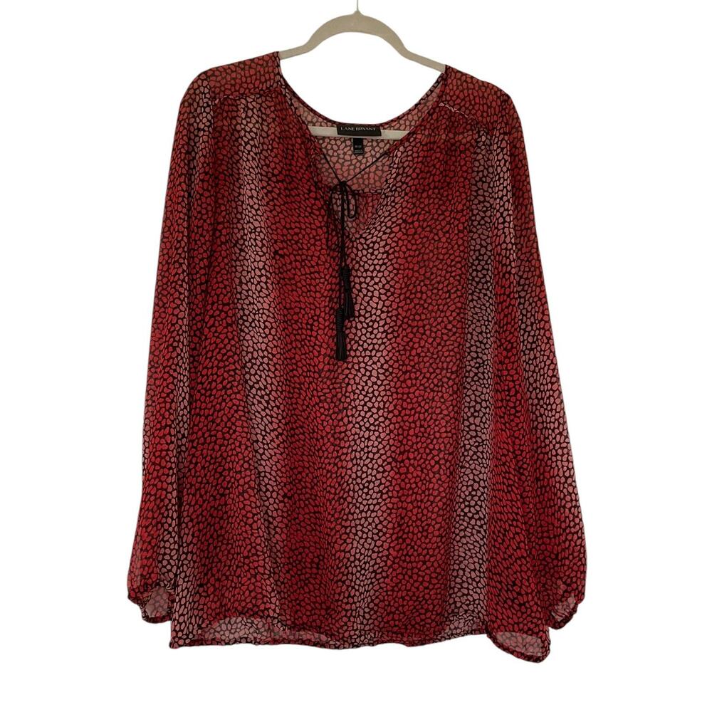 Lane Bryant Multicolor Sheer Blouse Women Top Plus Size 18-20 | 57-3